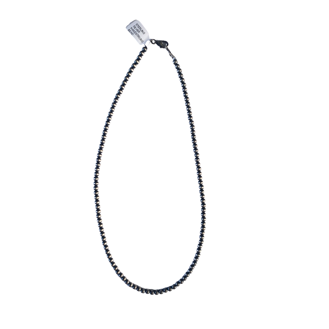 Sterling Silver Pearl Necklace 18" inches