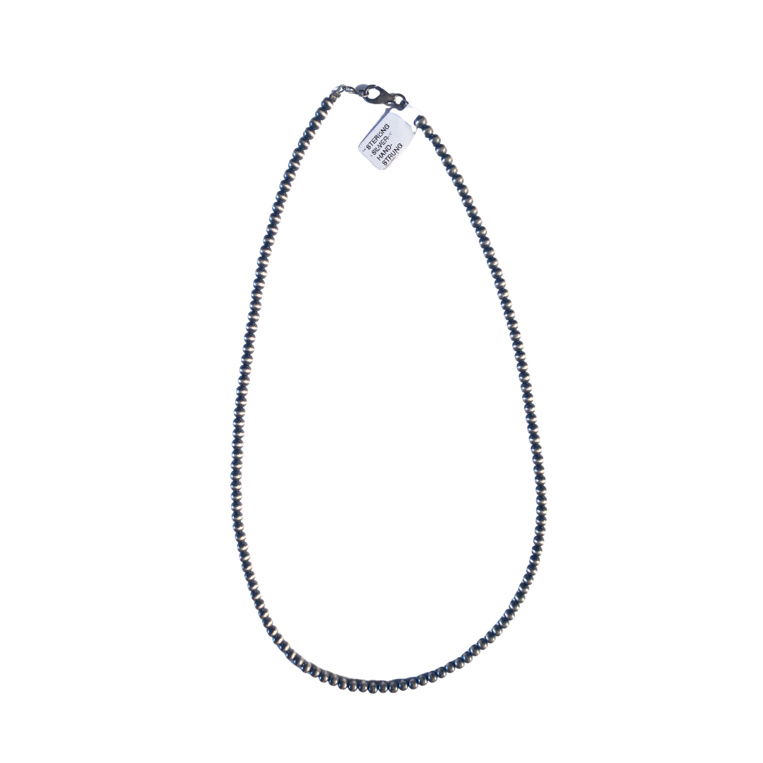 Sterling Silver Pearl Necklace 20" inches