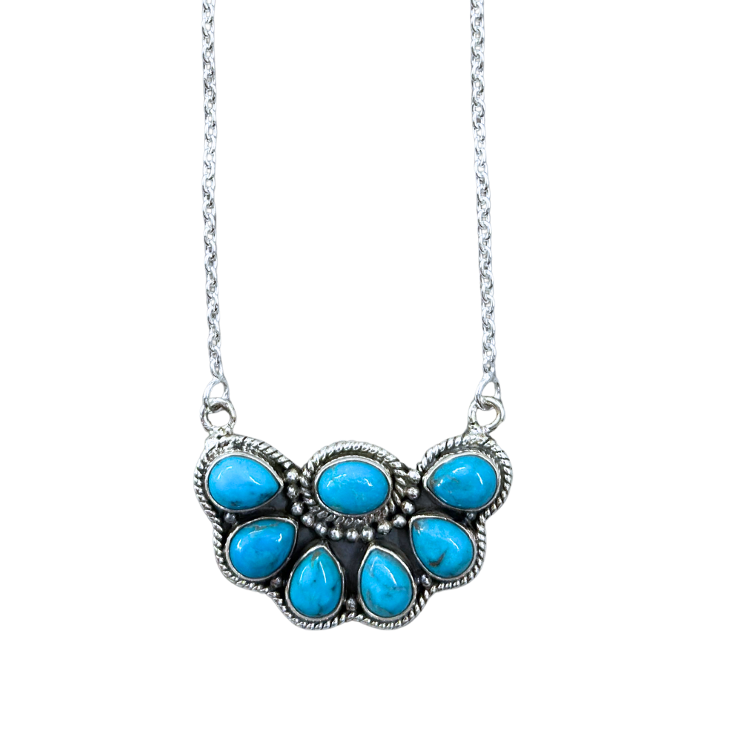Brumby Spirit Necklace - Kingman Turquoise & 925 Sterling Silver