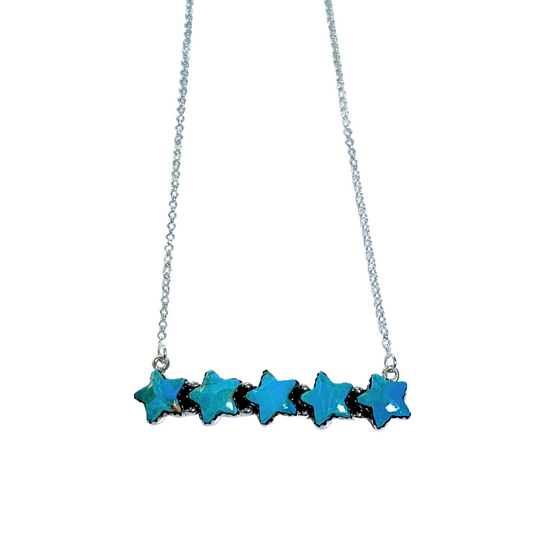 Turquoise Star Bar Necklace