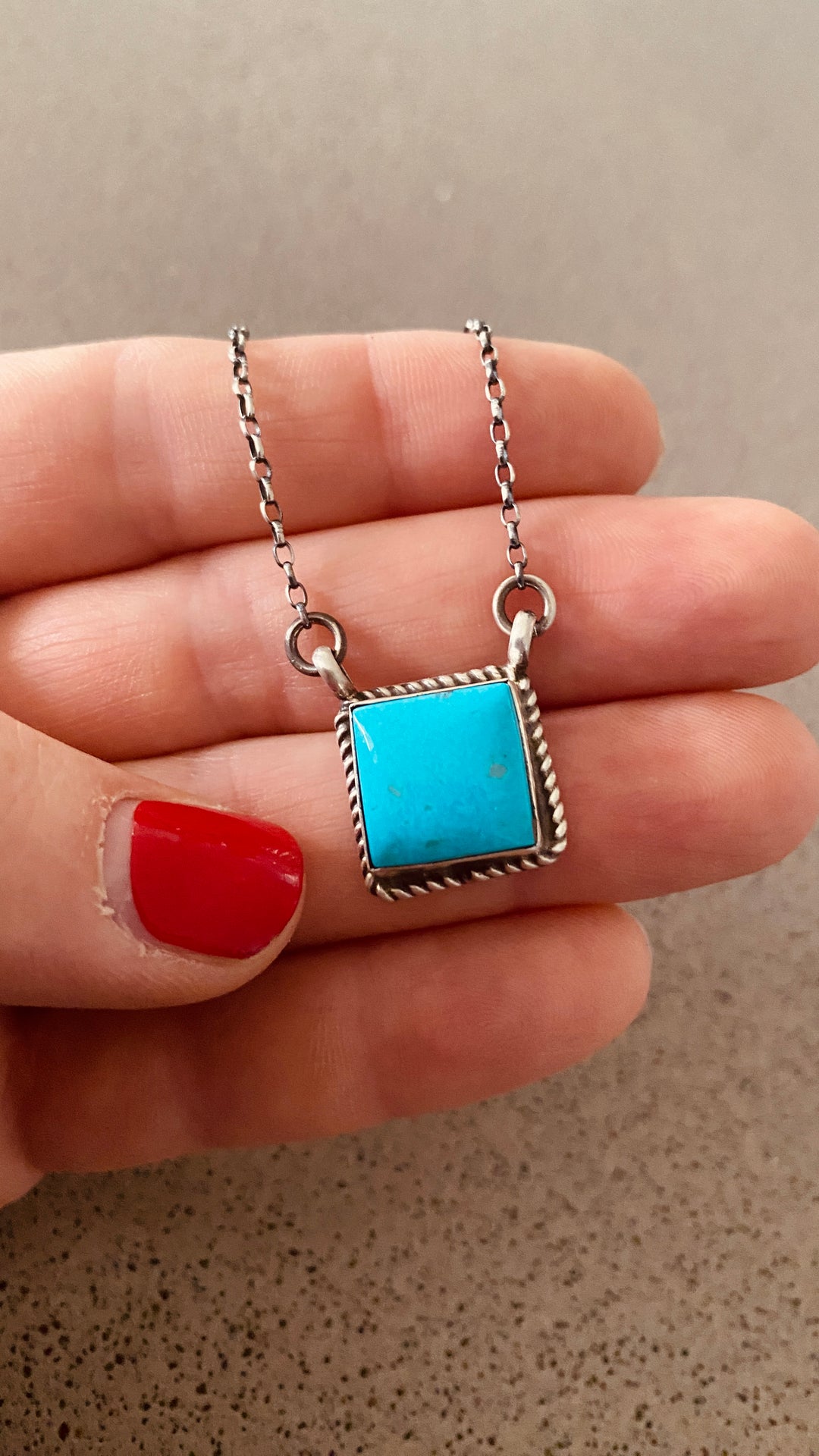 Turquoise Square Necklace - Judith Dixon