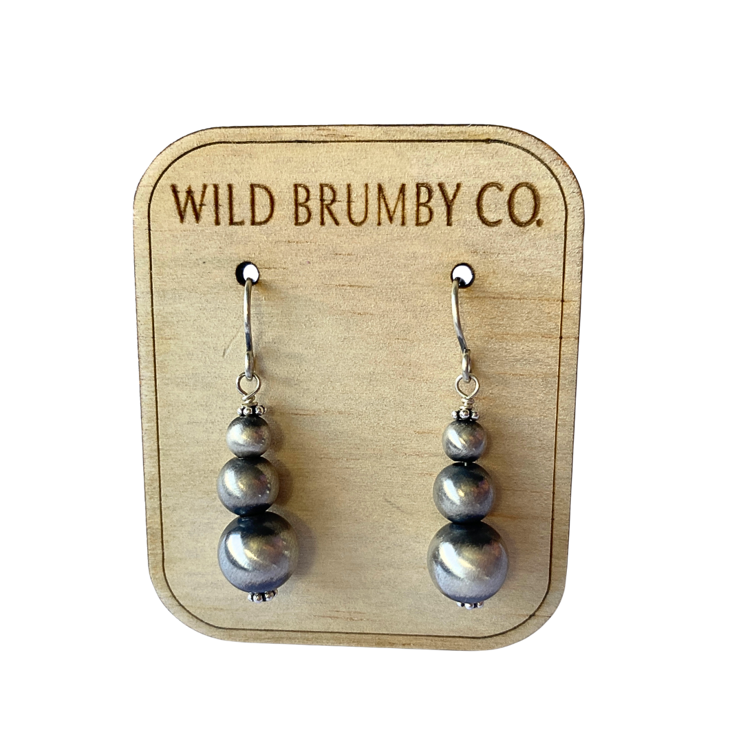 Navajo Pearl Earrings - Treva Jim