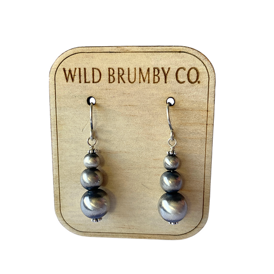 Navajo Pearl Earrings - Treva Jim