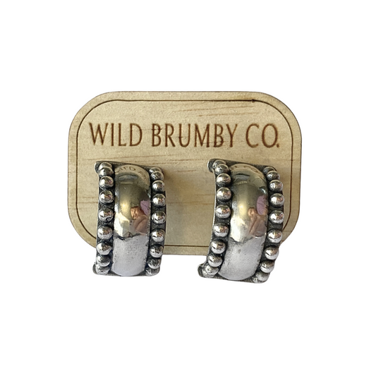 Silver Clip Back Earrings