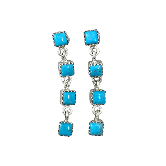 Ridgeline Drop Earrings - Kingman Turquoise