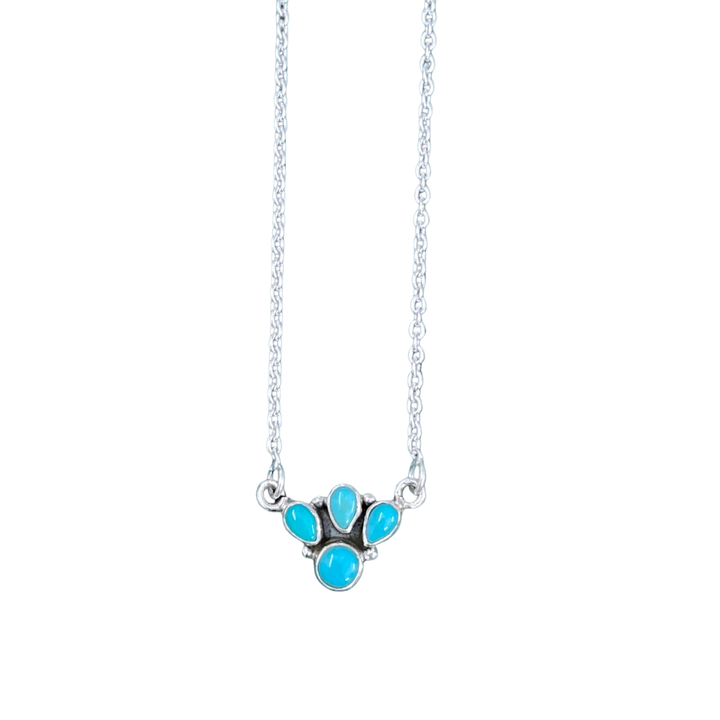 Sunrise Necklace Kingman Turquoise &amp; 925 Sterling Silver