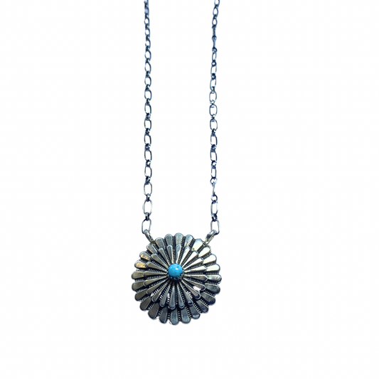 Turquoise Silver Necklace - Sheldon Mariano