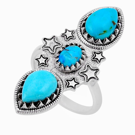 Cosmic Cowgirl Turquoise Ring - Size: 9