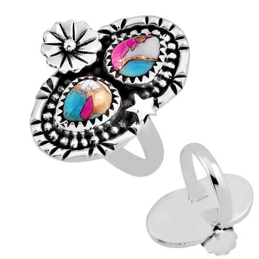 Cotton Candy Turquoise Silver Ring