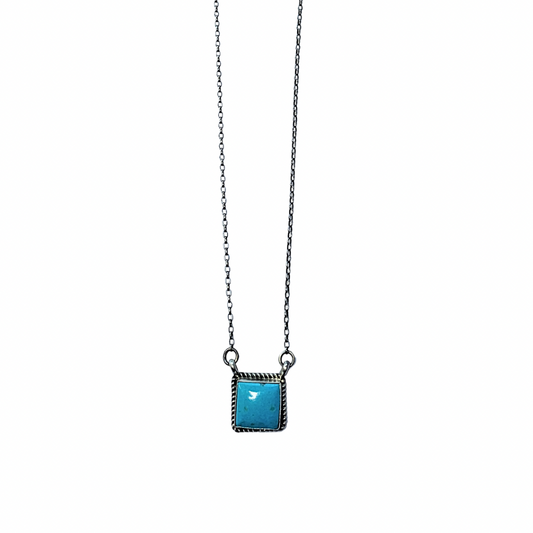 Turquoise Square Necklace - Judith Dixon