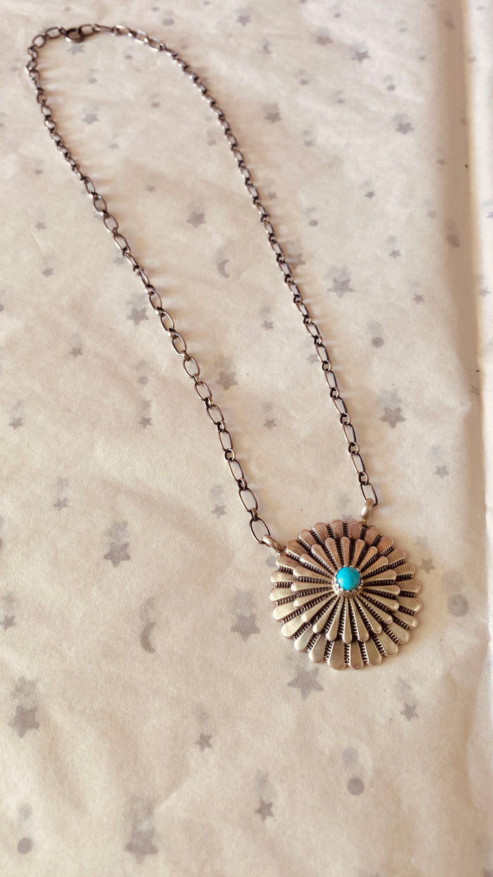 Turquoise Silver Necklace - Sheldon Mariano