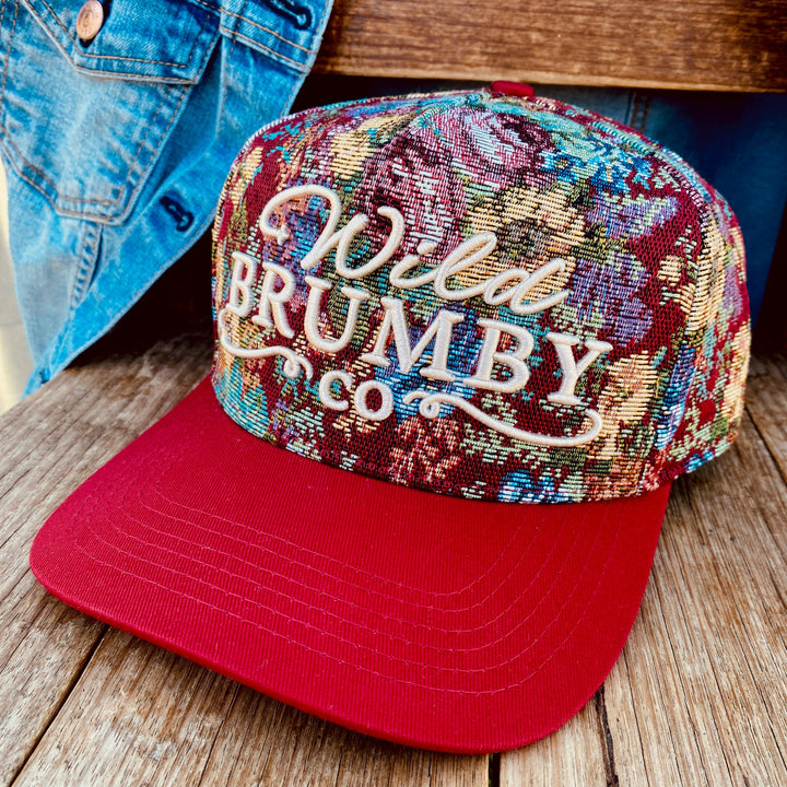 Dixie Floral Trucker Cap - Red