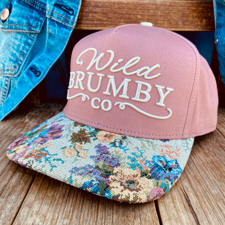 Trixie Floral Trucker Cap - Dusty Pink
