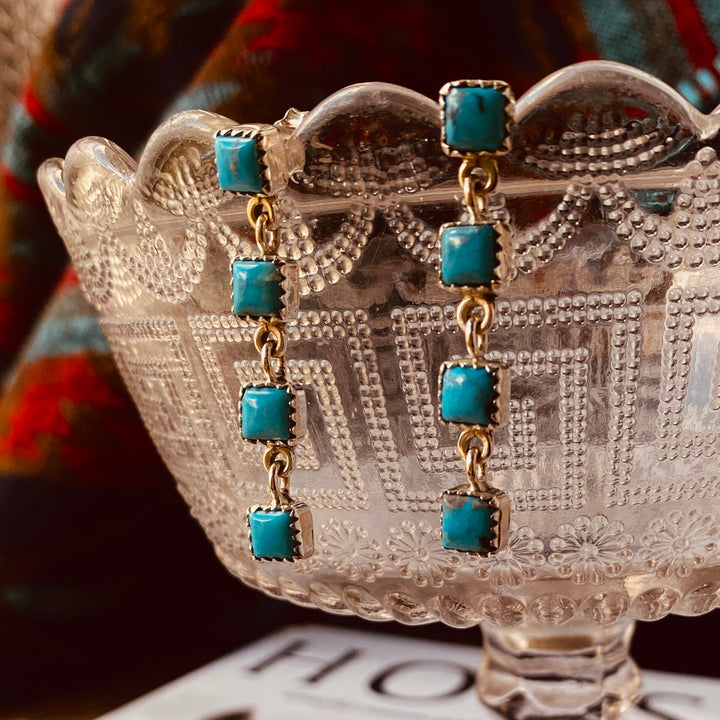 Ridgeline Drop Earrings - Kingman Turquoise