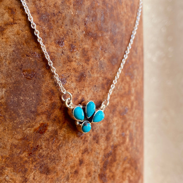 Sunrise Necklace Kingman Turquoise &amp; 925 Sterling Silver