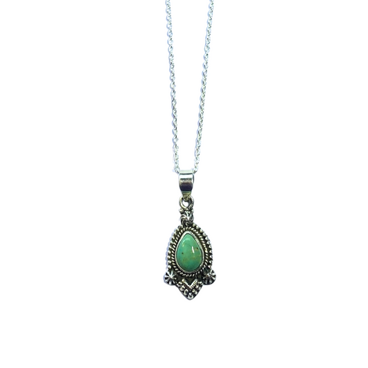 Arizona Turquoise Silver Pendant Necklace