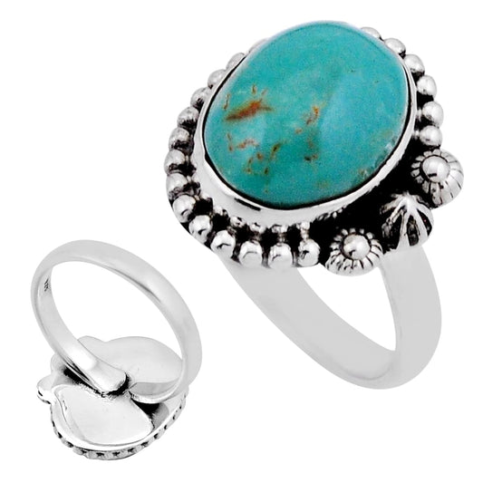 Arizona Turquoise Silver Adjustable Ring