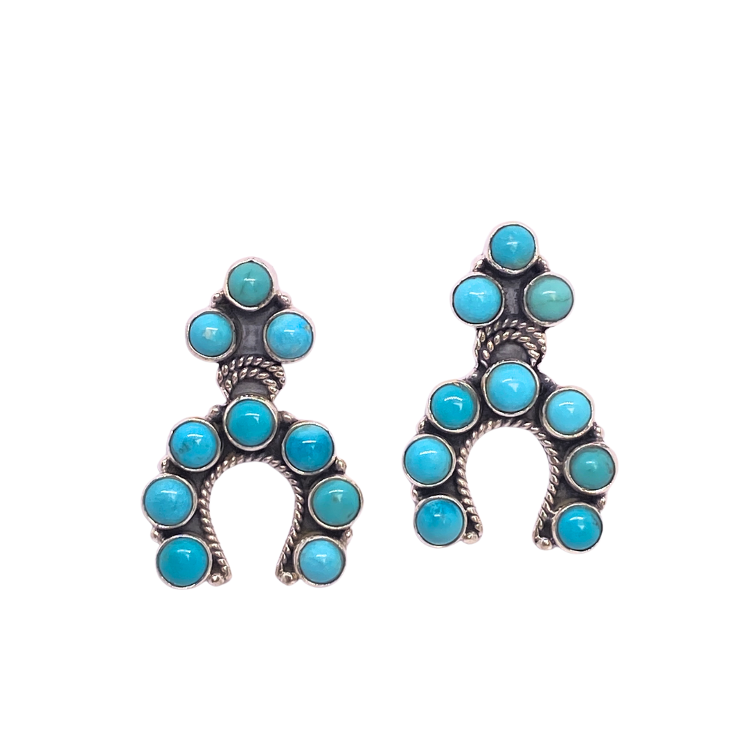 Wild Heart Protector Earrings - Kingman Turquoise &amp; 925 Sterling Silver
