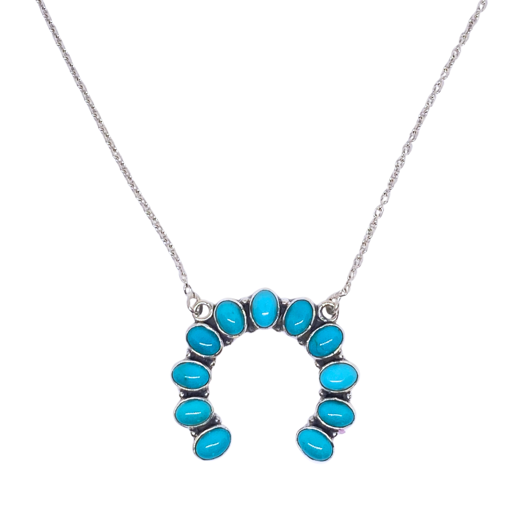 Wild Heart Protector Necklace - Kingman Turquoise &amp; 925 Sterling Silver